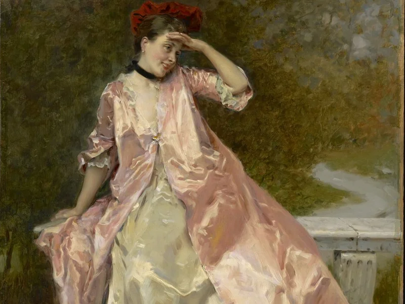 1841-Raimundo de Madrazo - Donna con cestino da picnic - Clark Art Institute